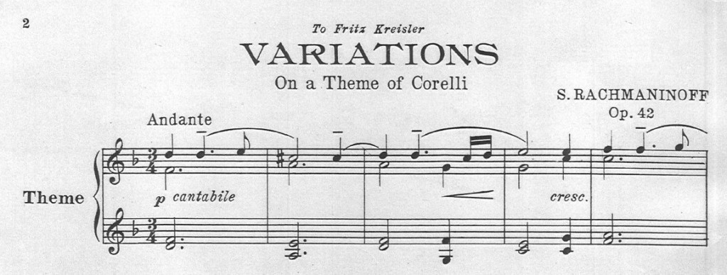 Rachmaninoff Corelli variations