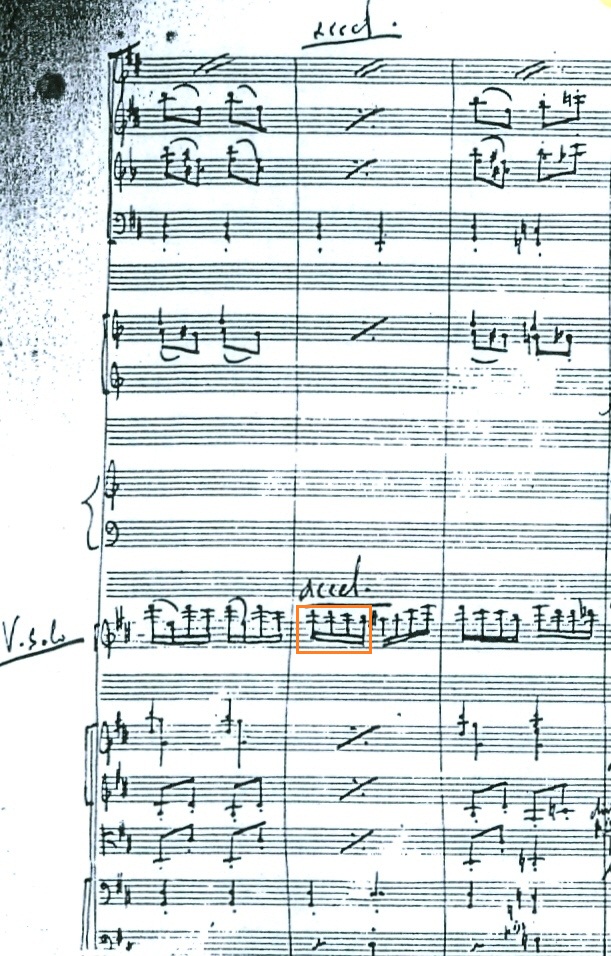 Abb. 2: Autograph der Orchesterfassung, Takte 330–333.