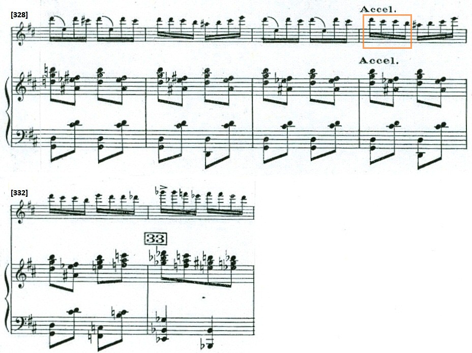 Abb. 1: Klavierfassung, Takte 328–333.