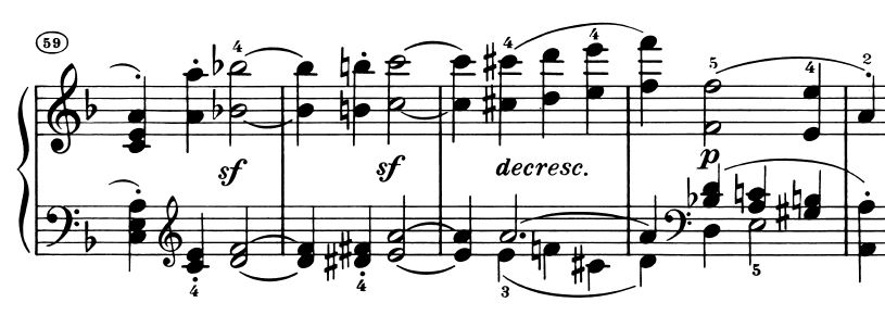 Sonate op. 31 Nr. 2, 1. Satz, Exposition